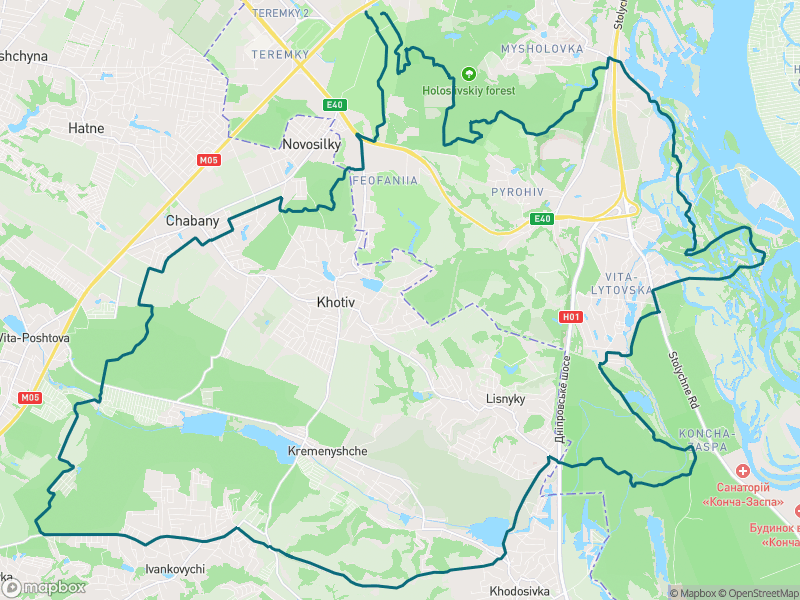 Попередній перегляд маршруту Південь + Жуків