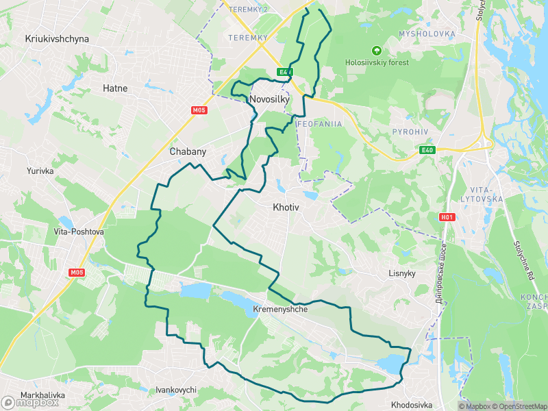 Попередній перегляд маршруту Лайтовий південь