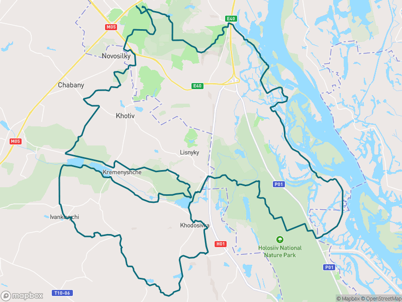 Попередній перегляд маршруту Довге Жуків -> Південь