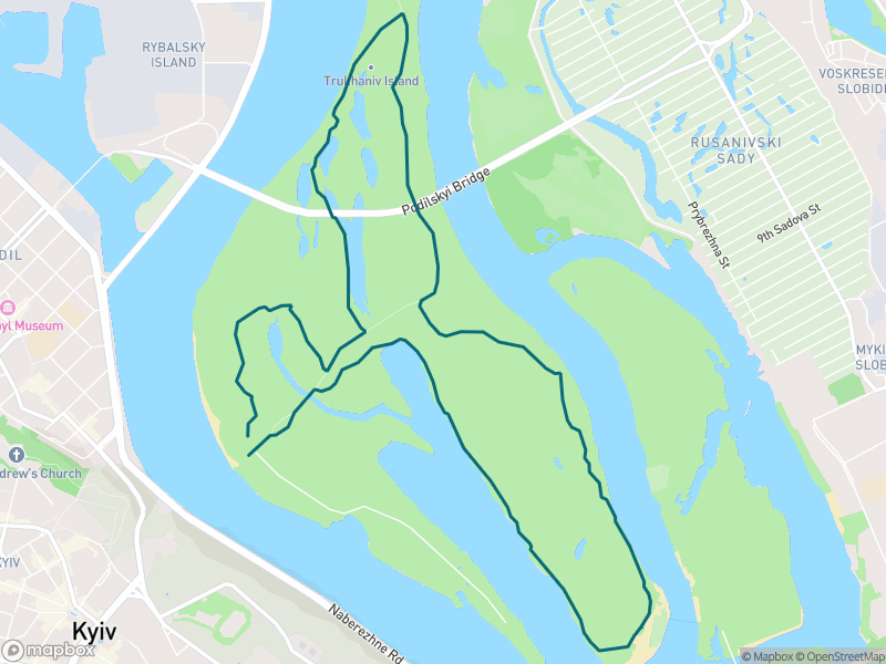 Попередній перегляд маршруту Trukhaniv Route