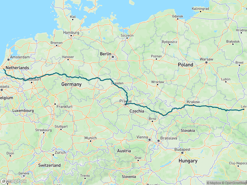 Попередній перегляд маршруту Lviv   Rotterdam